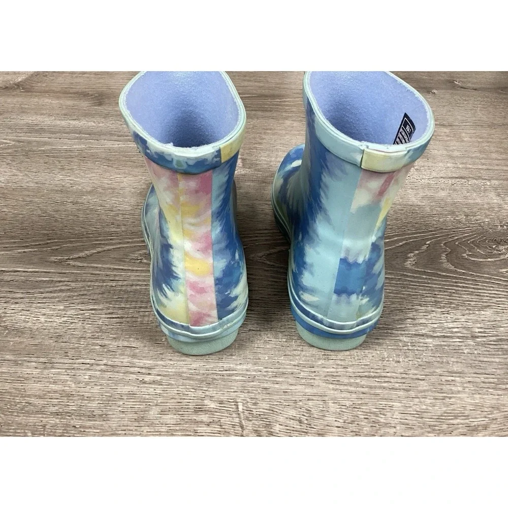 Skechers Bobs Womens Size 7 Rain Boots Ankle Calf Boot 113385 Tie Dye